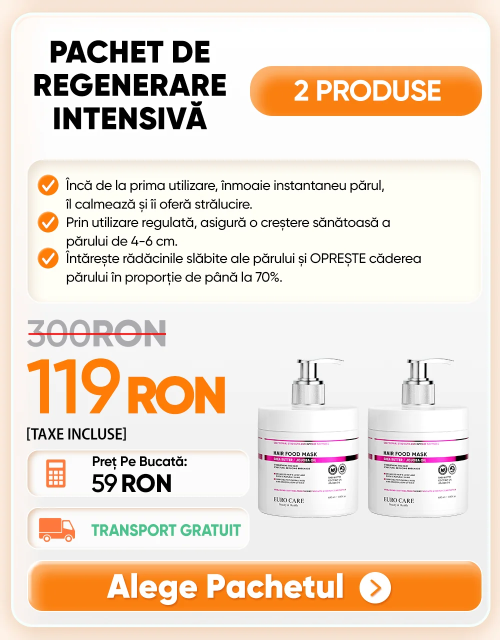 Euro Care Hair Mask x 2